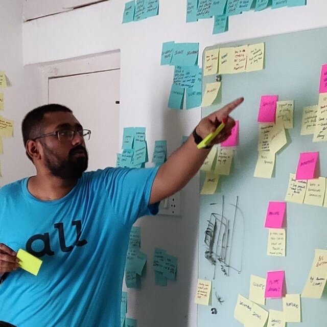 Souvik conducting a workshop