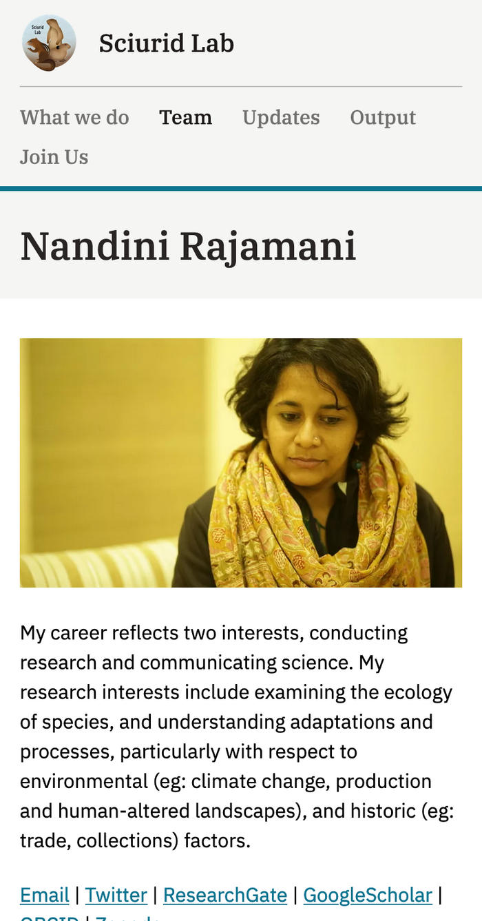 Sciurid Lab Team profile