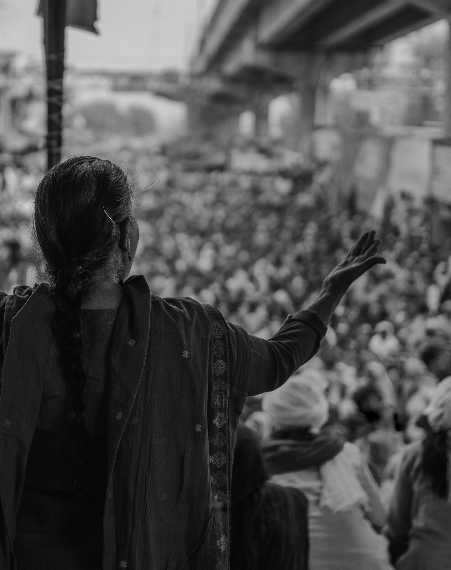 Tikri border protest stage portrait