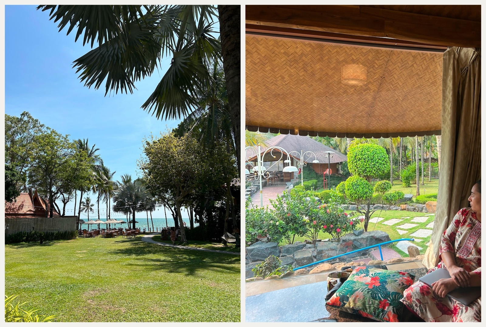 Thailand retreat on the left, Goa retreat on the right