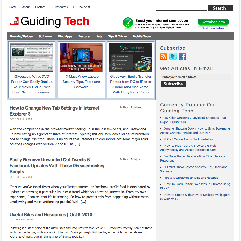 Guiding Tech website v1
