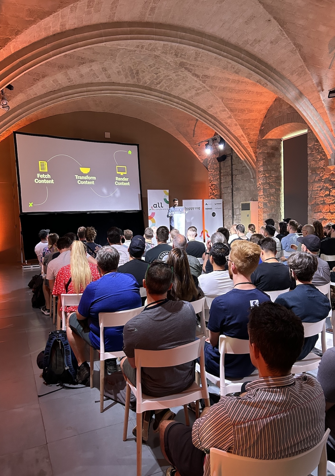 Audience listing to the "Demystifying the Craft CMS API" talk at  Dot All 2023